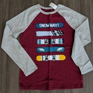 Boys Gap XL (12) Snow Way! long sleeve shirt